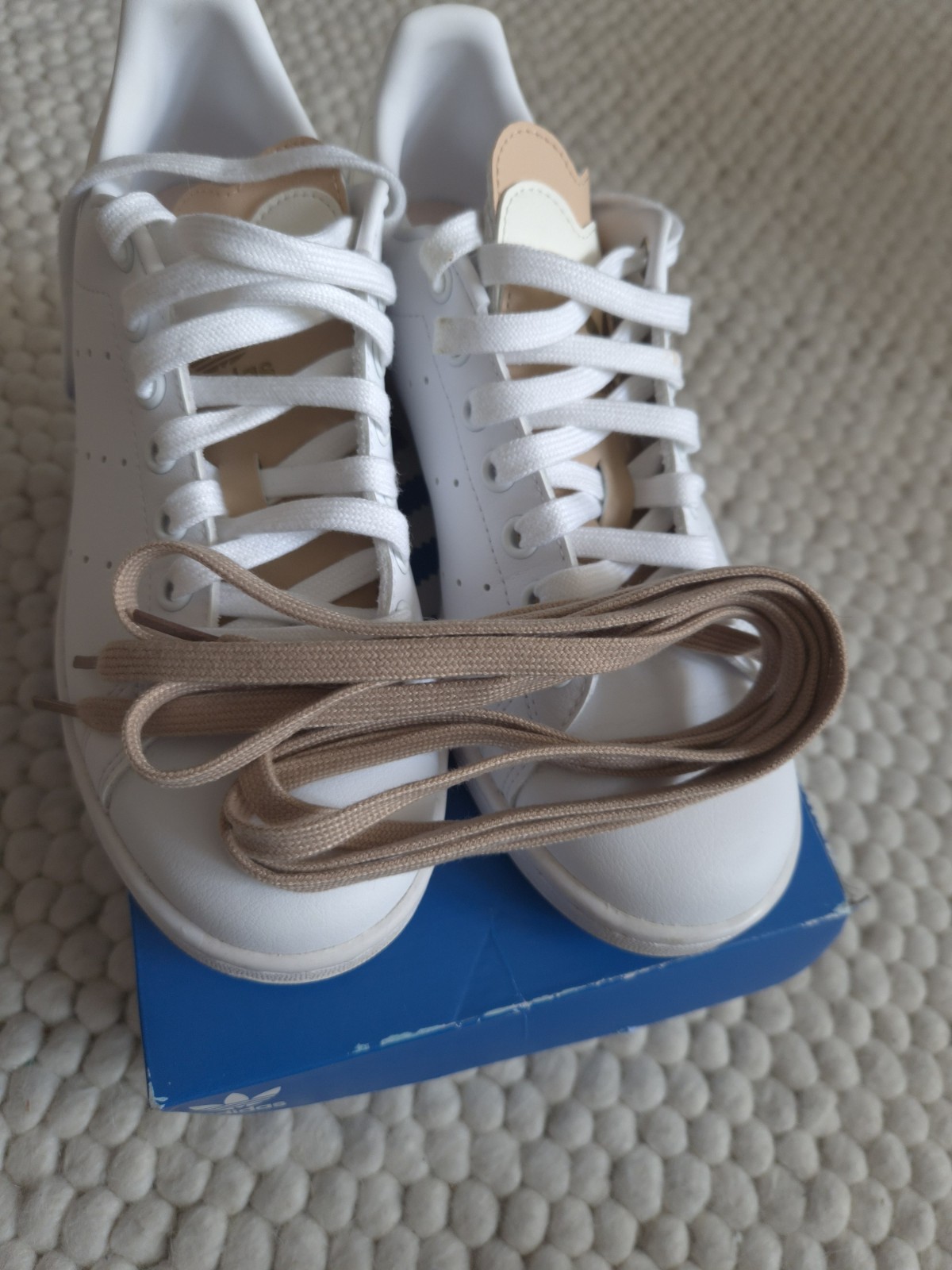 Size 7.5- Adidas Stan Smith White Pale Nude W
