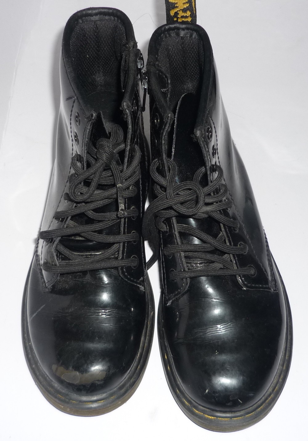 Dr. Martens 1460 J Junior Black Leather Lace Up Boots, Teens Size 2 US