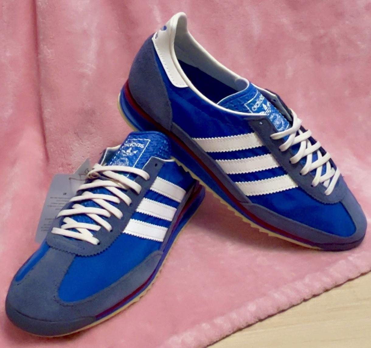 Adidas Woman’s 9.5 SL 72 OG Blue Bird Low Top Lace-Up Nylon Sneaker 2024