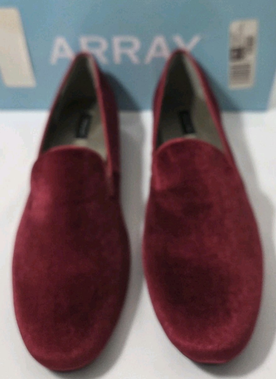 ARRAY Aubrey Man Made Velvet Burgundy 8N Womens Shoes Flats NwB