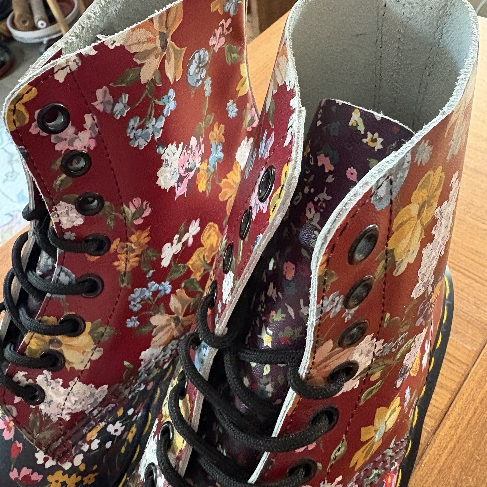 Dr. Martens 1460 Wanderlust Floral Pascal Leather Boots Docs NEW W9