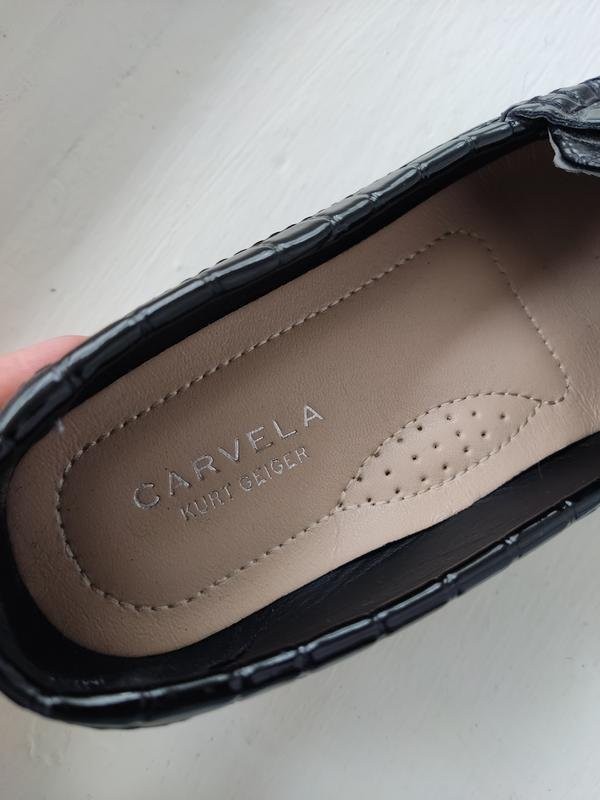 Women Carvela loafers black synthetic leather 36.5