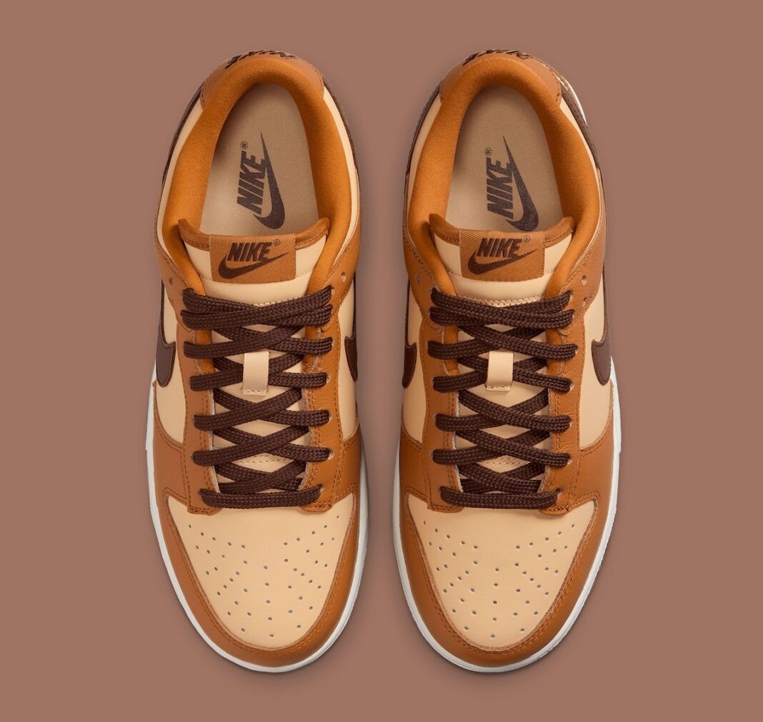 Nike Women’s Dunk Low Shoes Desert Ochre Cherry Charm Brown HQ7487-700 NEW