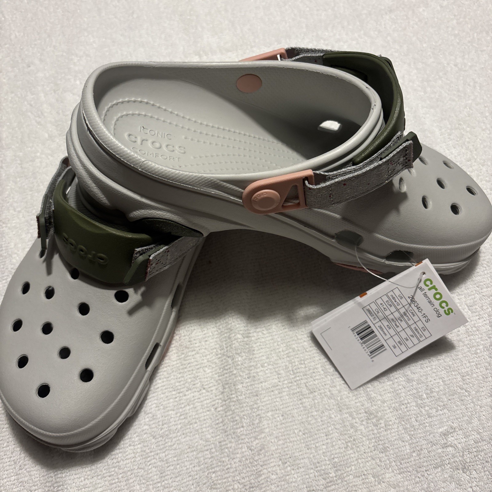 Crocs All Terrain Clog Adjustable Straps Size Men’s 8, Woman’s 10.