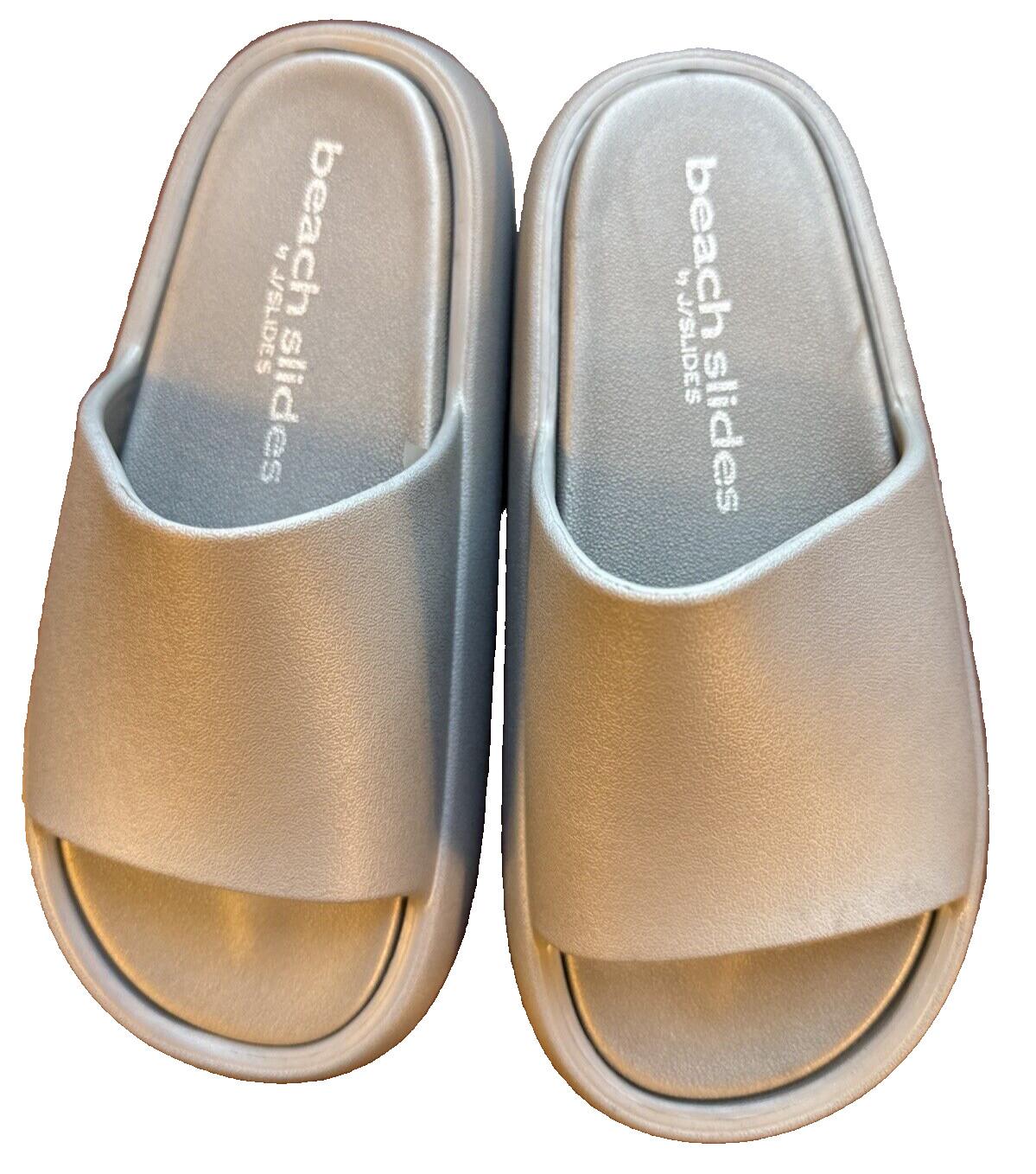J SLIDES Gray EVA SQUISH BEACH SLIDES Women’s Size 6 New in Box
