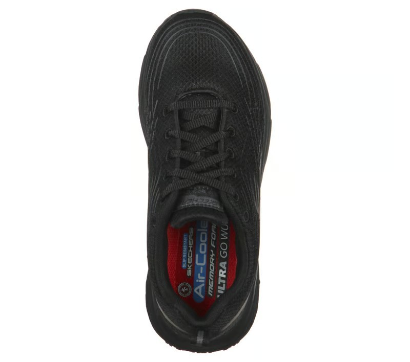 NEW Skechers Women’s Work Slip-Resistant Relaxed Fit: Max Cushioning Elite Black