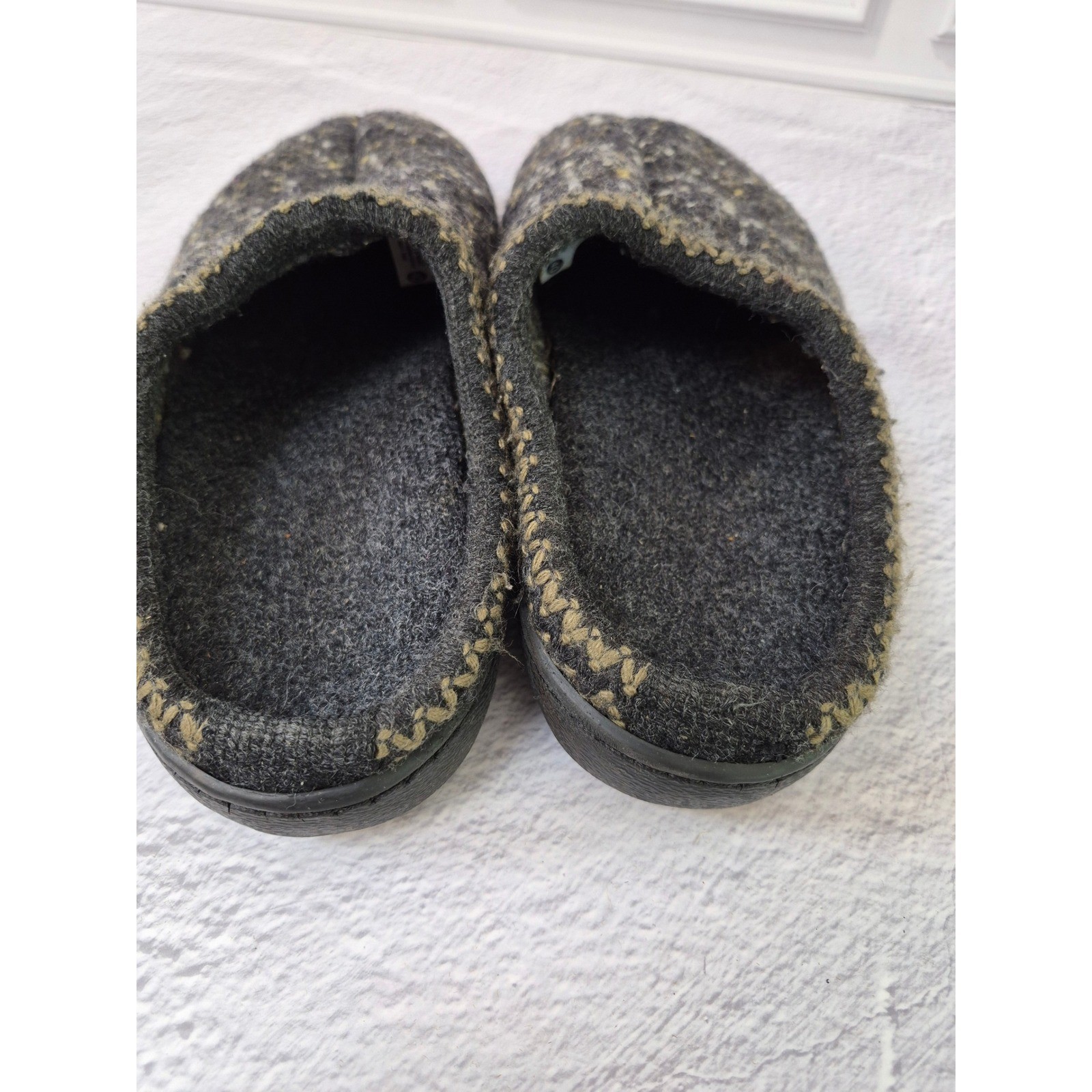 Haflinger Wool Slipper EU 40 Boiled Wool Slip On Rubber Hard Sole W 9 M 7