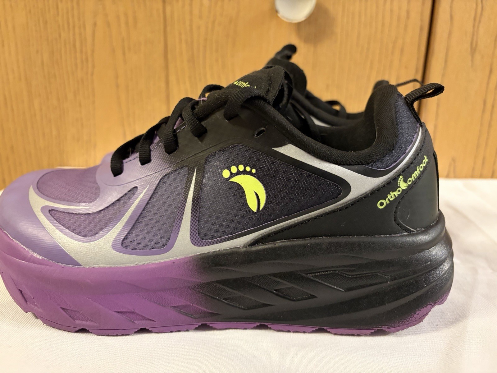 OrthoComfoot Womens Purple Diabetic Wide Running Shoes Size 7