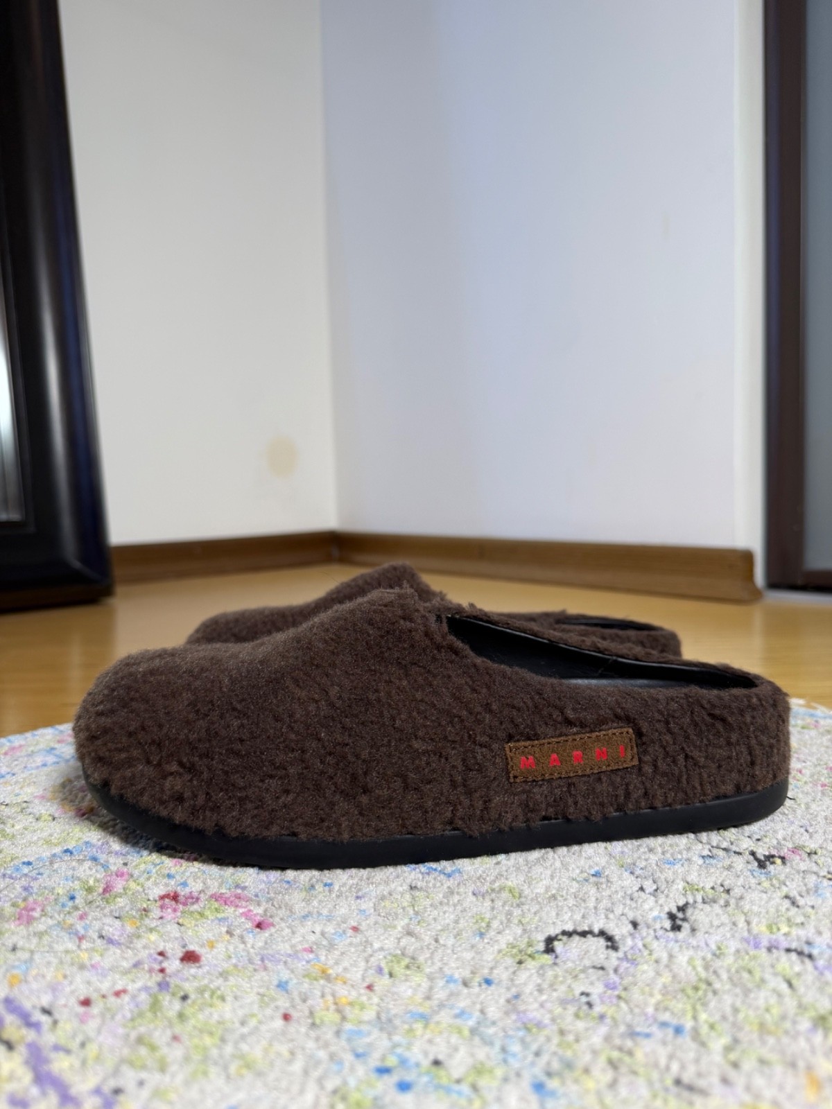 Marni Brown Fussbett Sabot Mules Size 39EU