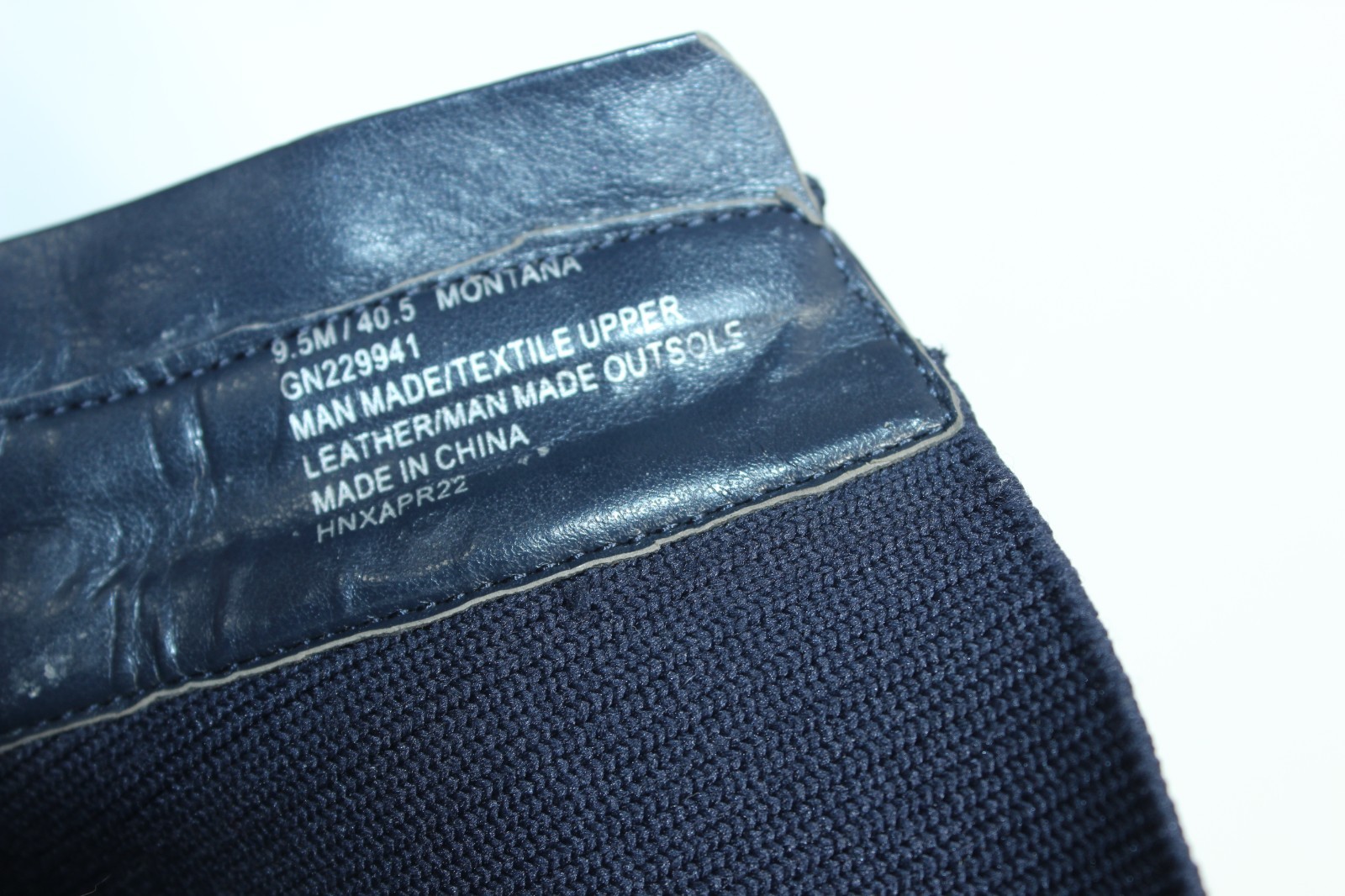 BCBGeneration Women’s Montana Blue Leather Knit Fabric Zip Combat Boot Size 9.5M