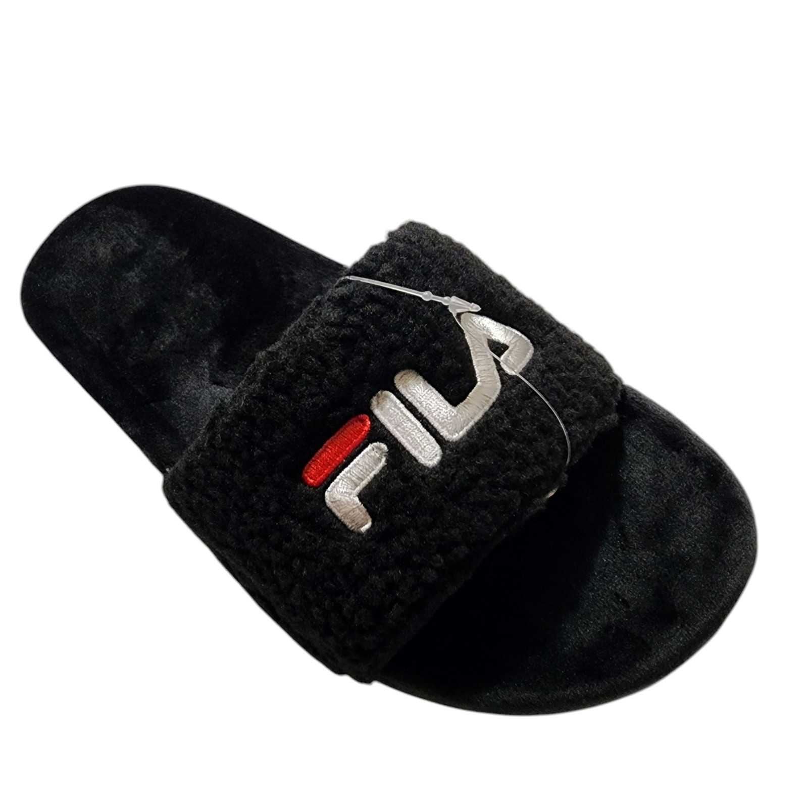 Fila Fuzzy Drifter Women Slide Sandals Black Size 5