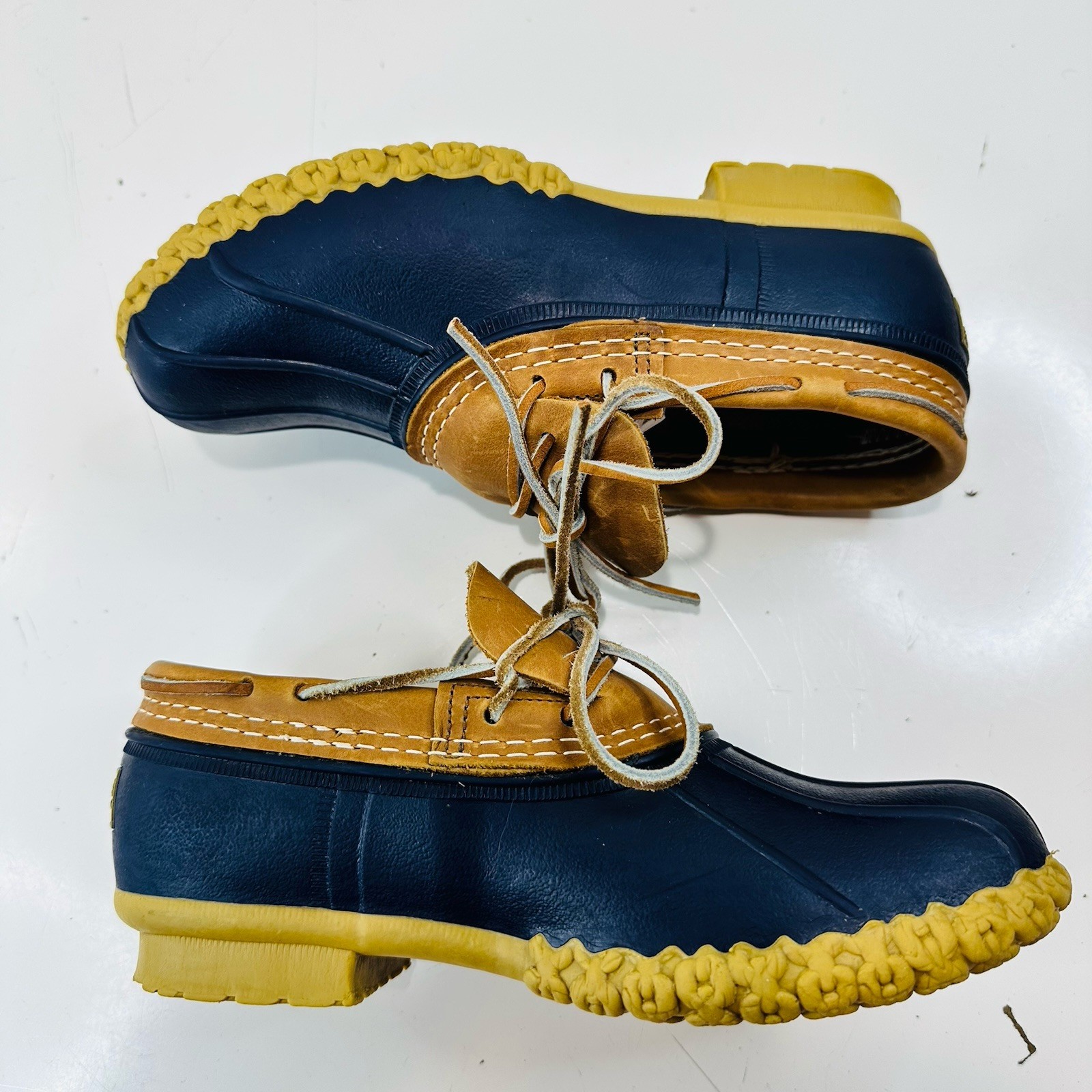 LL Bean Maine Boots Women’s Size 7 M Low Top Duck Boots 175067 Made In USA Blue