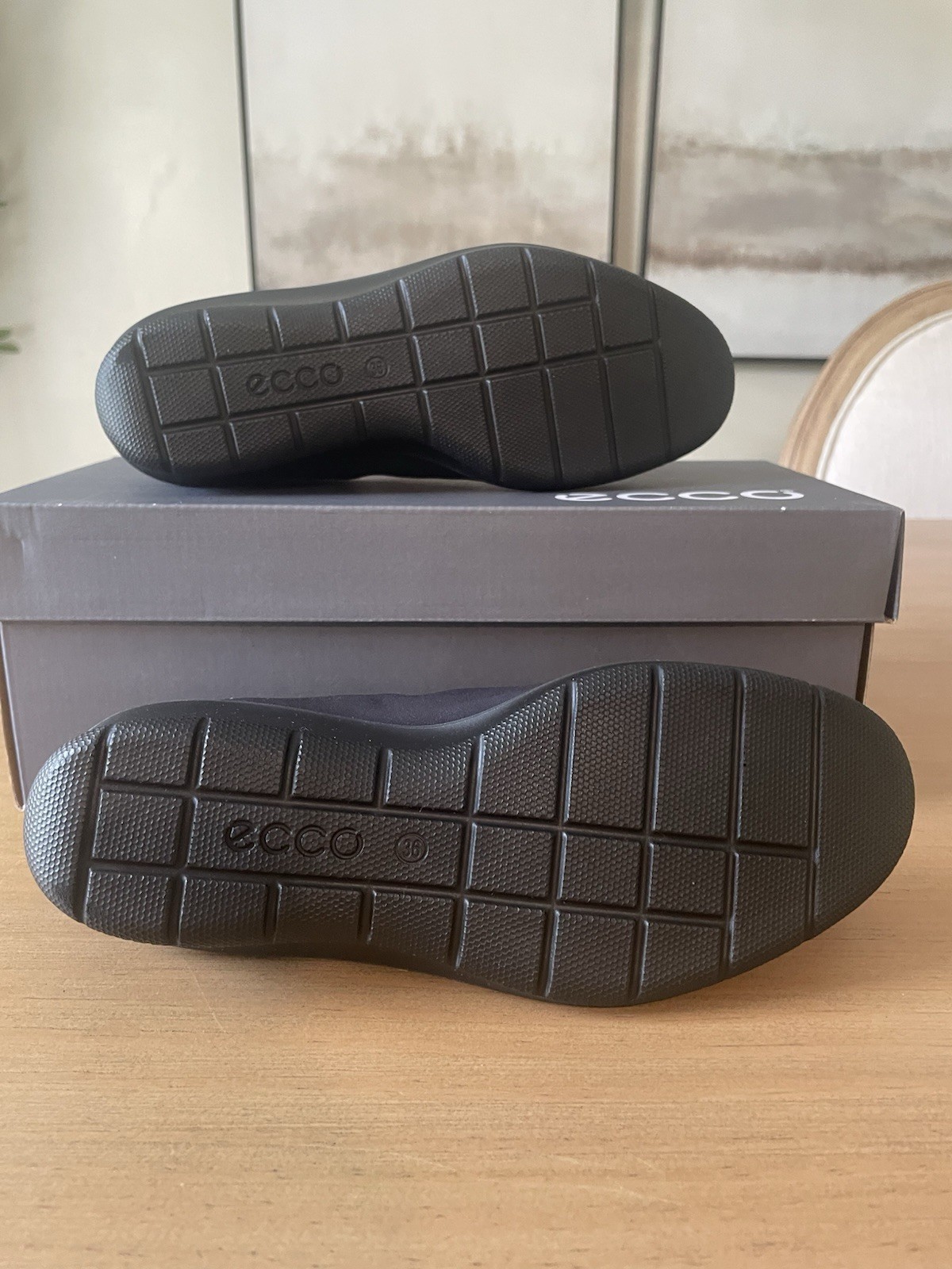ECCO Touch Women’s Black Leather Slip-On Comfort Wedge Shoes EU 36 US 5-5 1/2