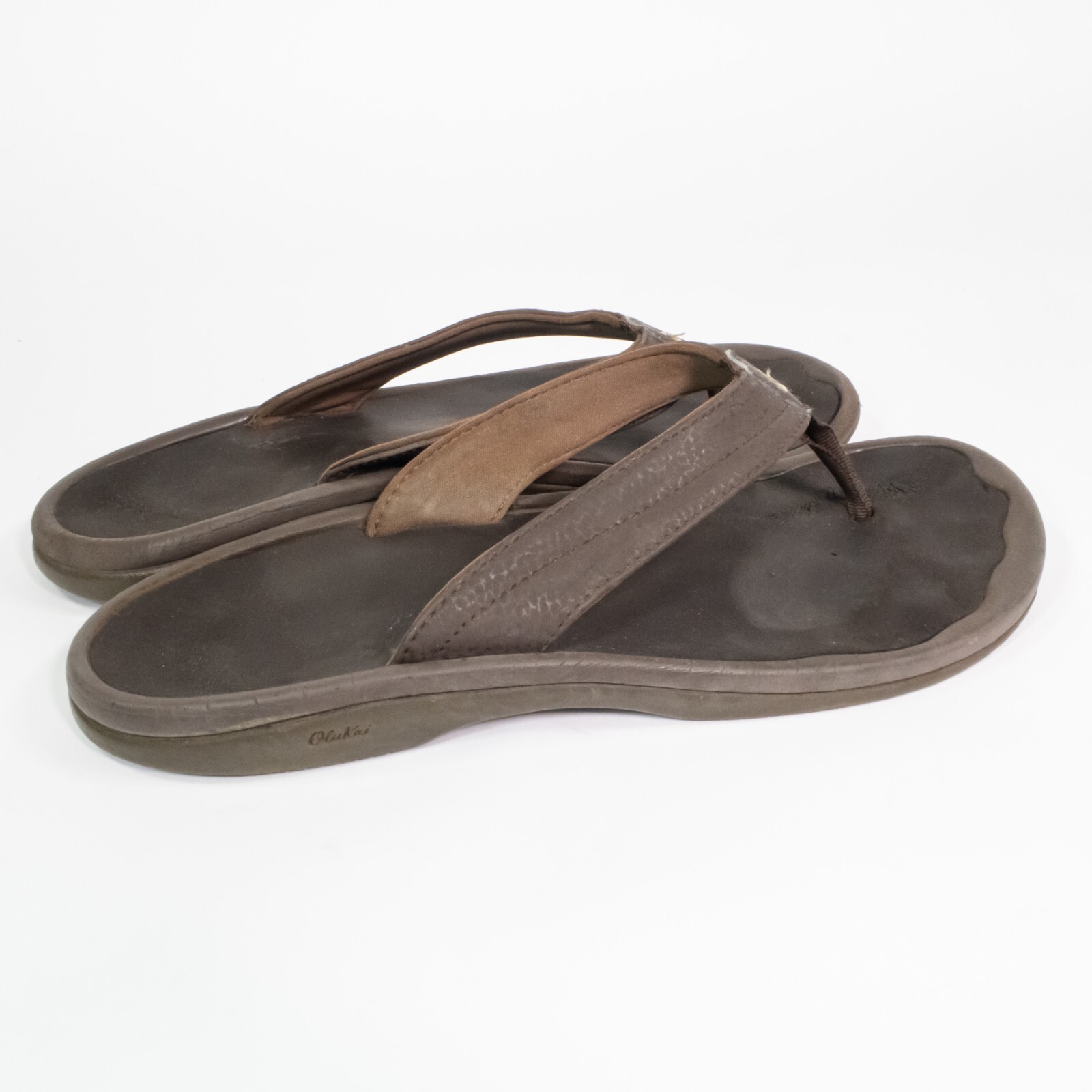 Olukai Ohana Dark Java Brown Comfort Thong Flip Flop Beach Pool Sandals Womens 7