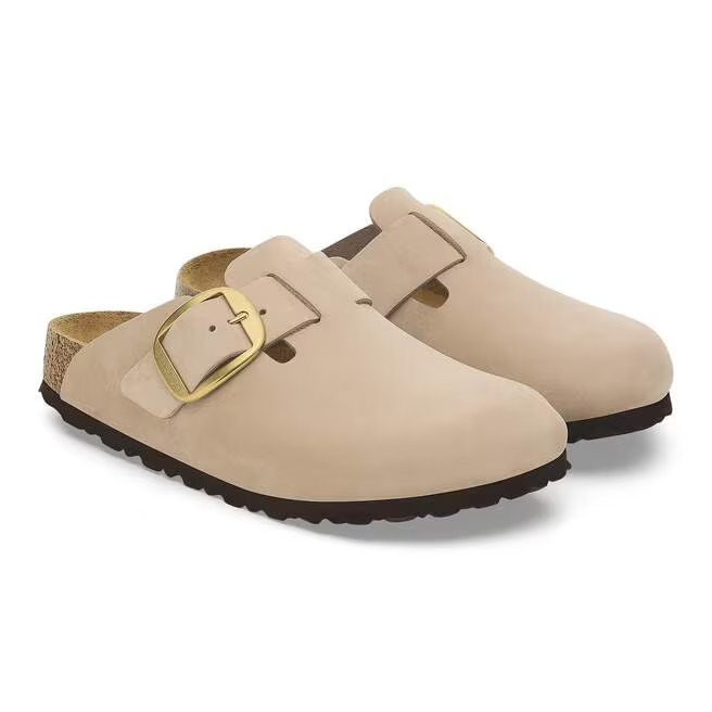 Birkenstock Boston Big Buckle Nubuck Leather Women’s Clogs Shoes Narrow EU 37-41