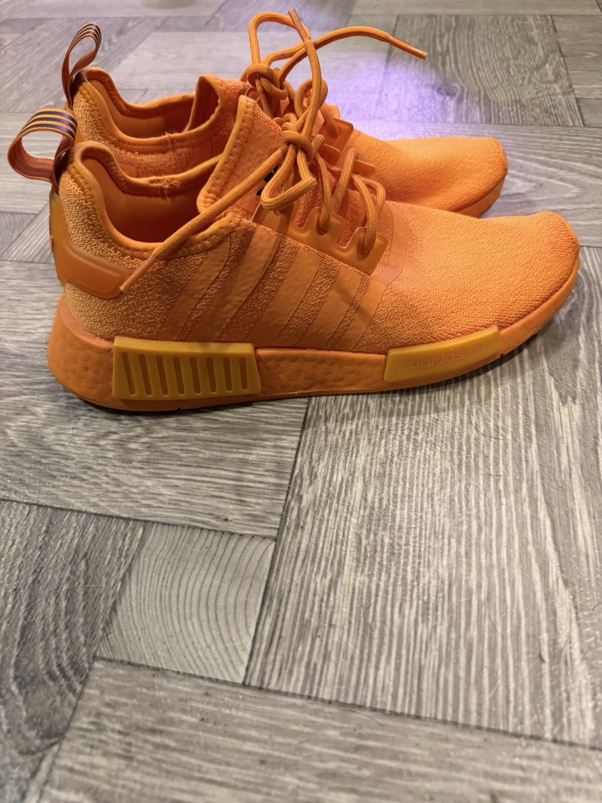 adidas NMD_R1 Bright Orange Low Top Lace Up Textile Sneakers GV9439 2021