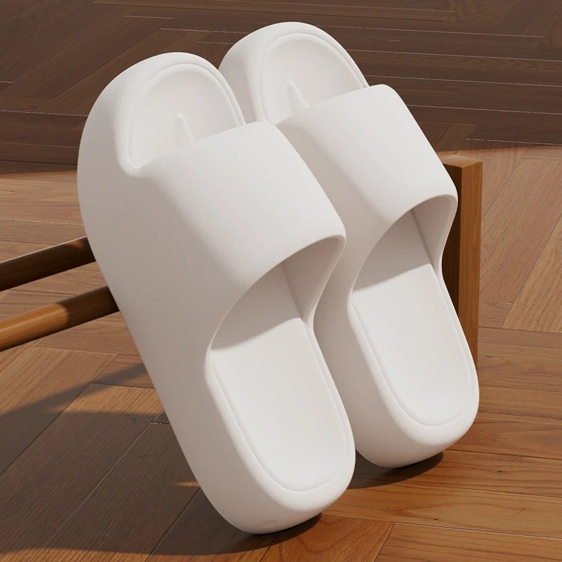 Unisex Non Slip Bathroom Home Slippers Soft Sole EVA Pillow Slides Summer Flat B