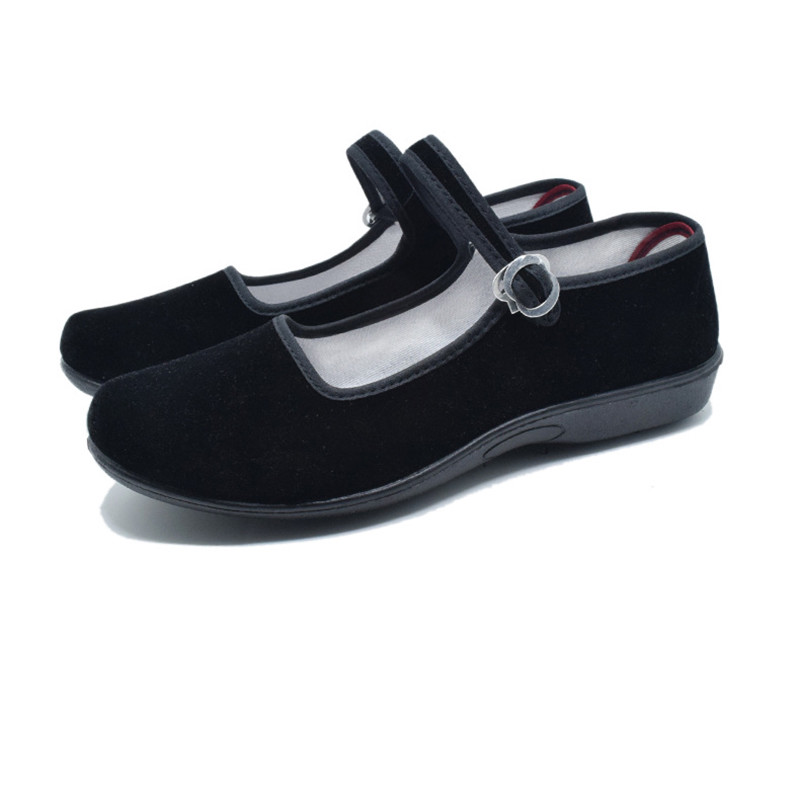 NEW Women’s Chinese Black Cotton Shoes Ballerina Ballet Flats Shoes Breathable