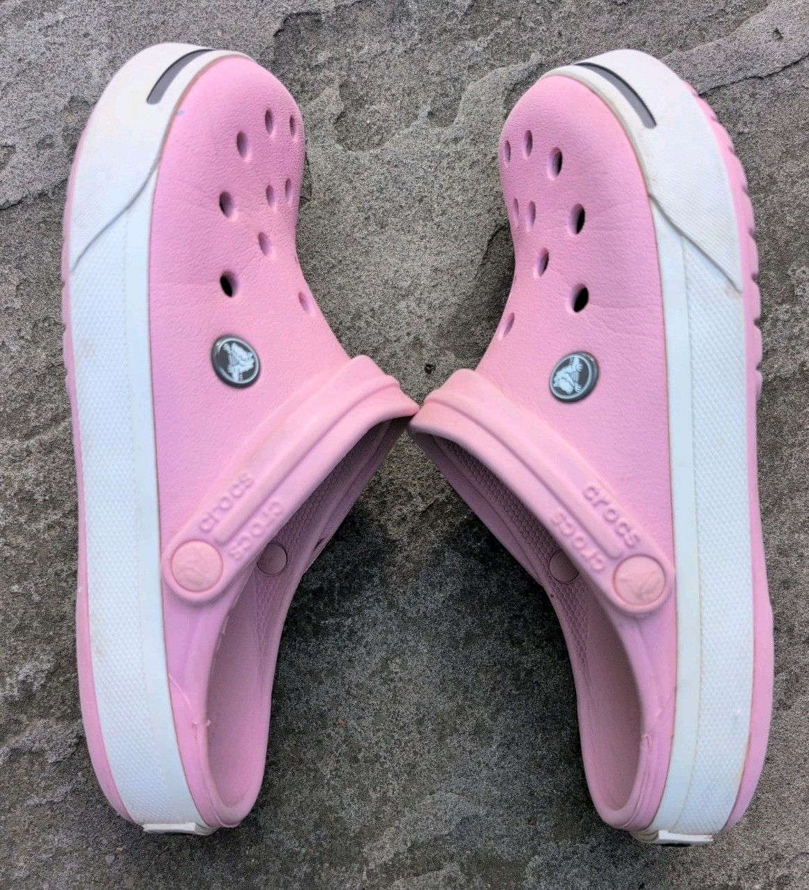 Crocs Lt Pink Women’s 7 Men’s 9 Baya Band Classic Comfort Clogg Slingback Shoes