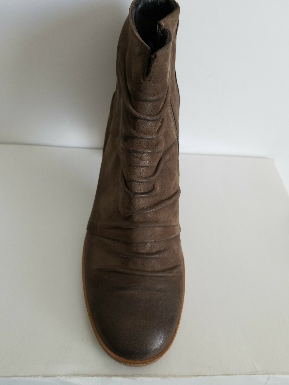 PAUL GREEN GINA GRAPHITE SPORT NUBUK GATHERED ANKLE BOOTS US 8.5 I LOVE SHOES
