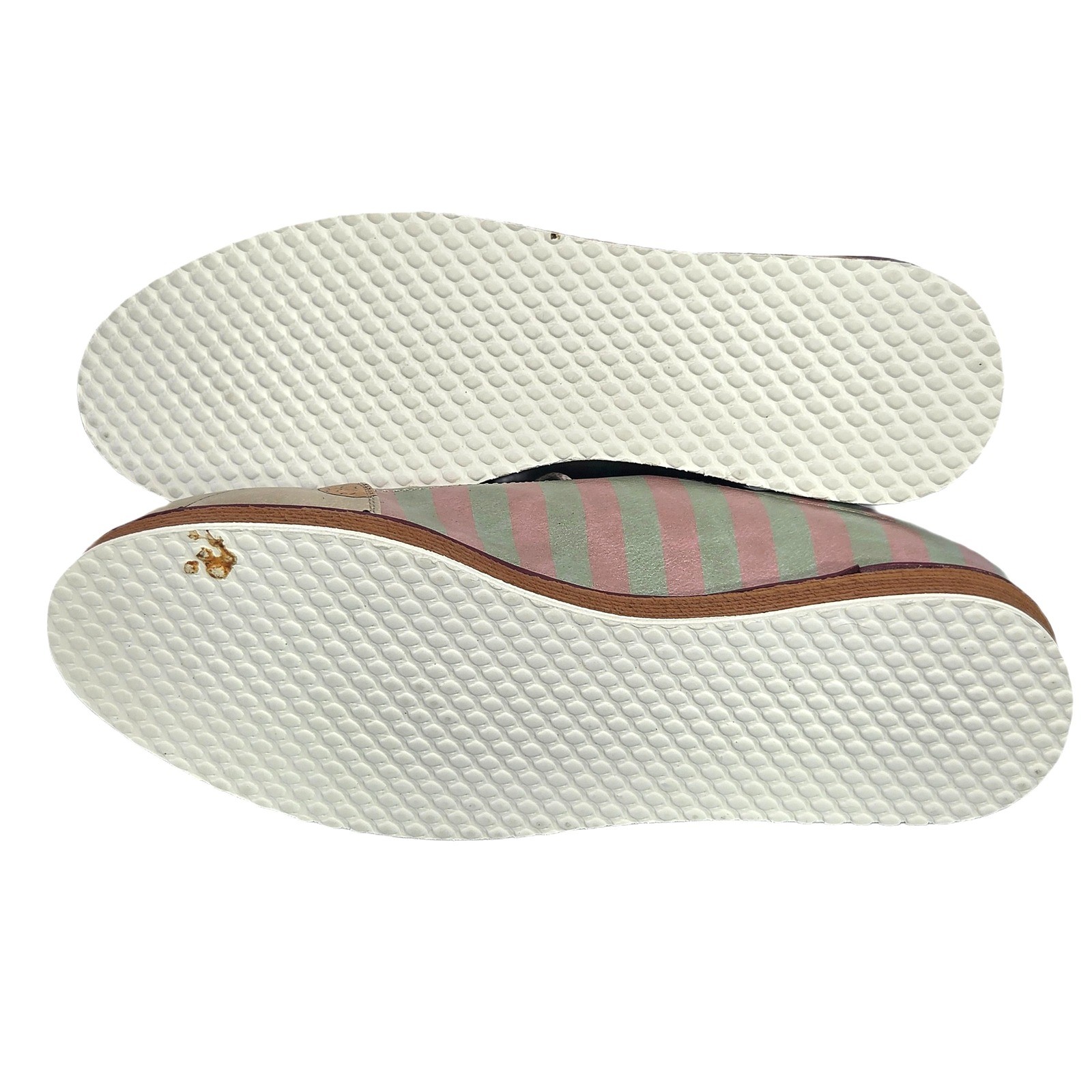 Space Cat Dog Dogo Shoes Women Oxford 41 Pink Green Striped Galaxy NWT