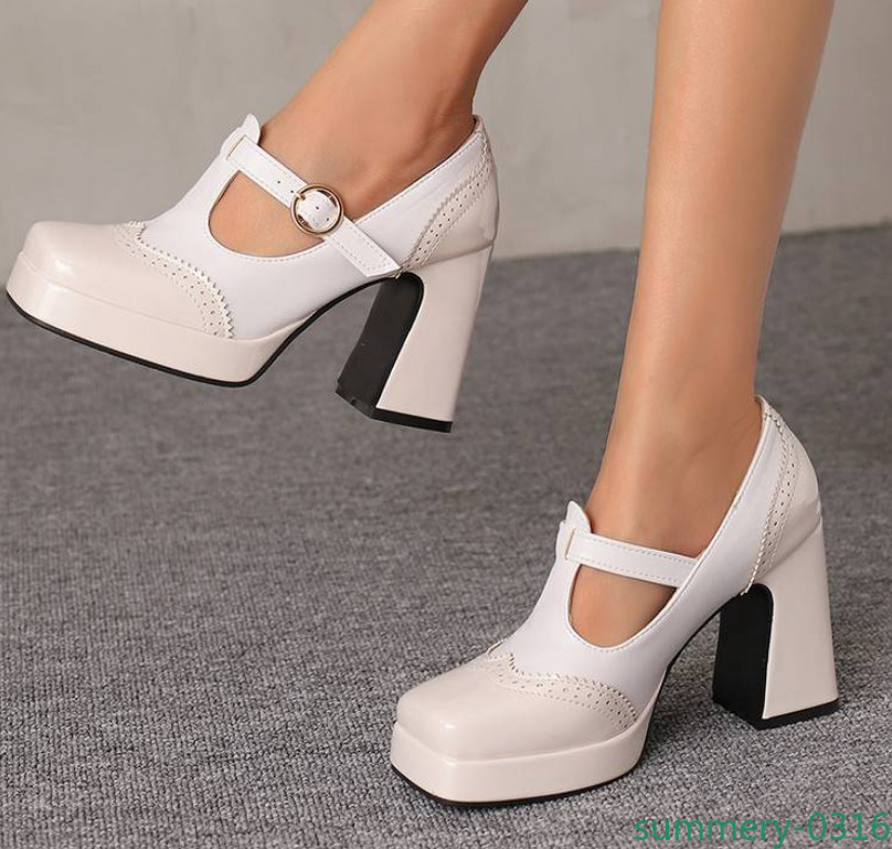 Women’s Faux Leather Color Splice Pumps Casual Ladies Party Club Office OL Shoes