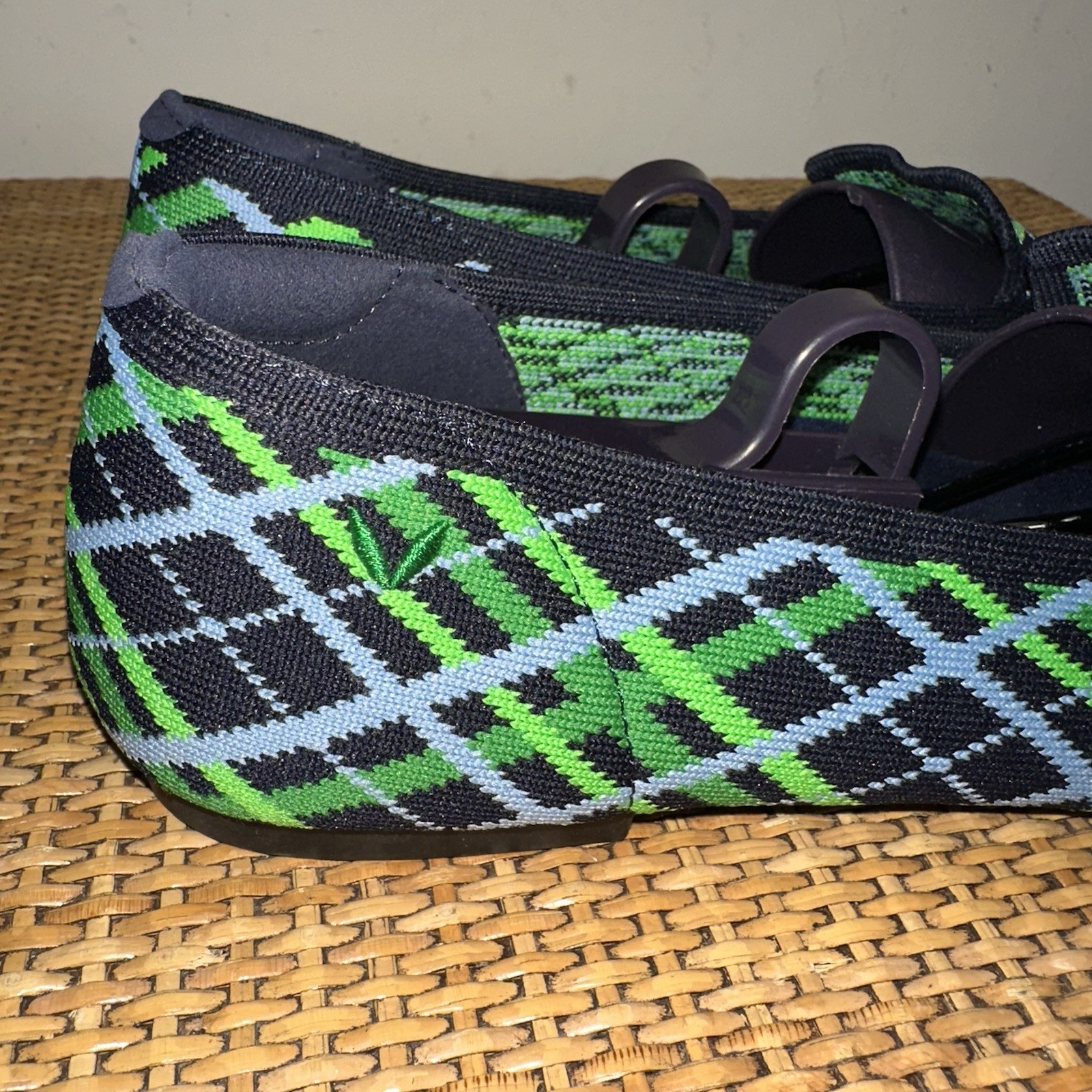 VIVAIA Palette Audrey Women’s Size 8.5 Round Toe Woven Knit Loafer Flats Green