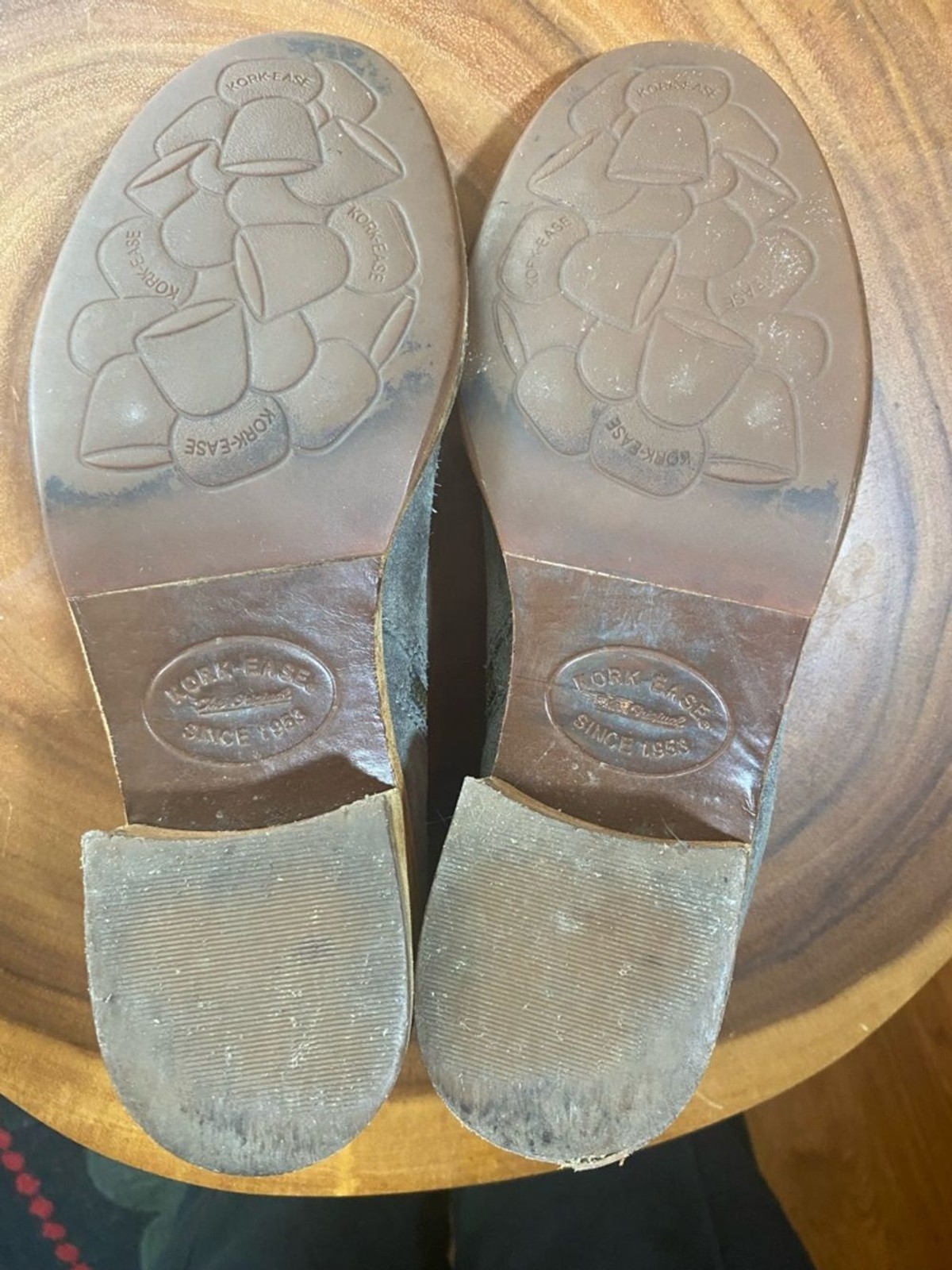 Kork-Ease Mesa Grey Suede and Leather Comfort Ankle Boots with Buckle Size 7.5 M