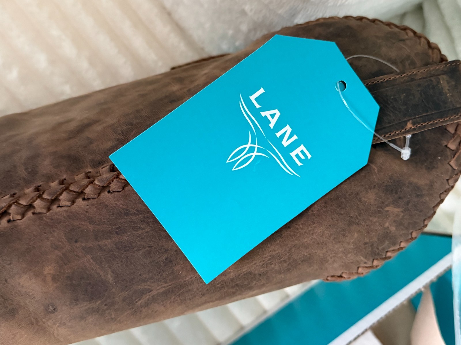 LANE Plain Jane (PJ) Brown 100% Leather Western Boots 7.0
