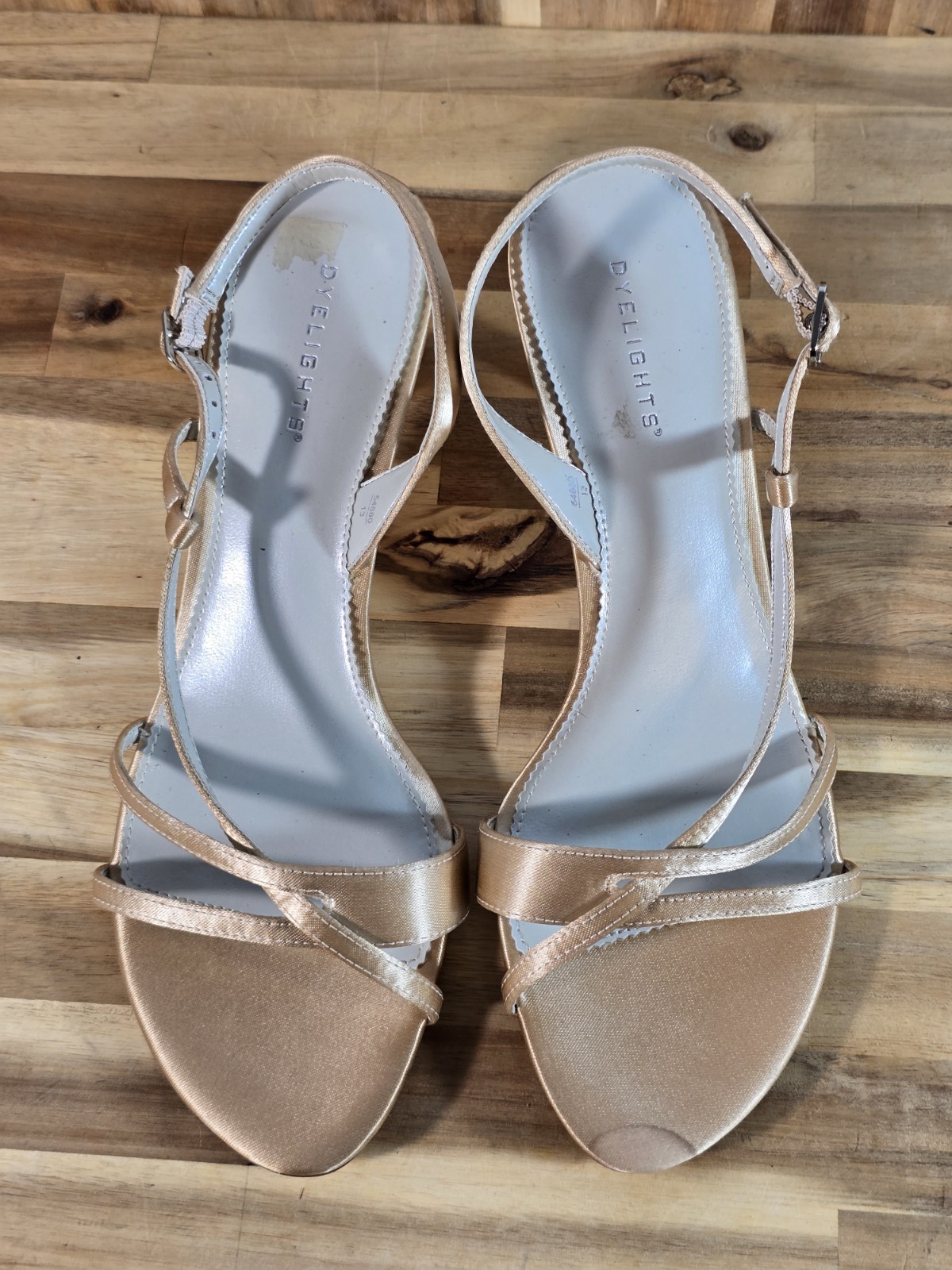 Dyelights Rose Strappy Sandals Size 7.5W Wide Ankle Strap Heels Women’s