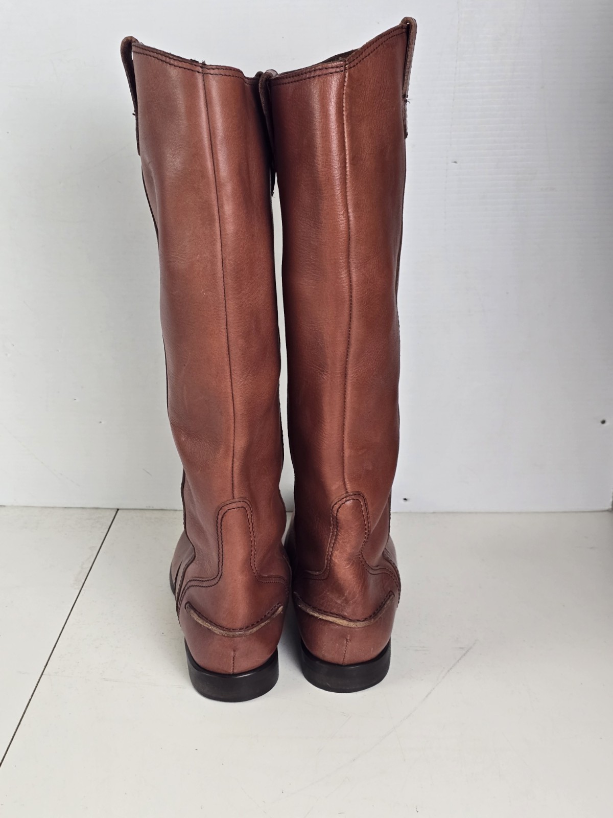Madewell 1937 Sydney Leather Riding Boot Brown Italy Pull On Women’s 9.5