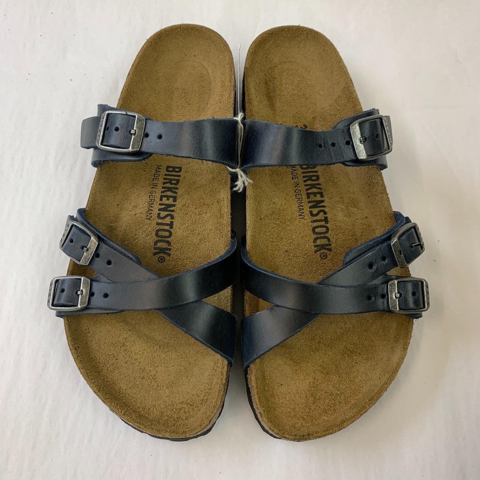 Birkenstock New w/o Box Franca Blue Oiled Leather Regular Width – Select Size