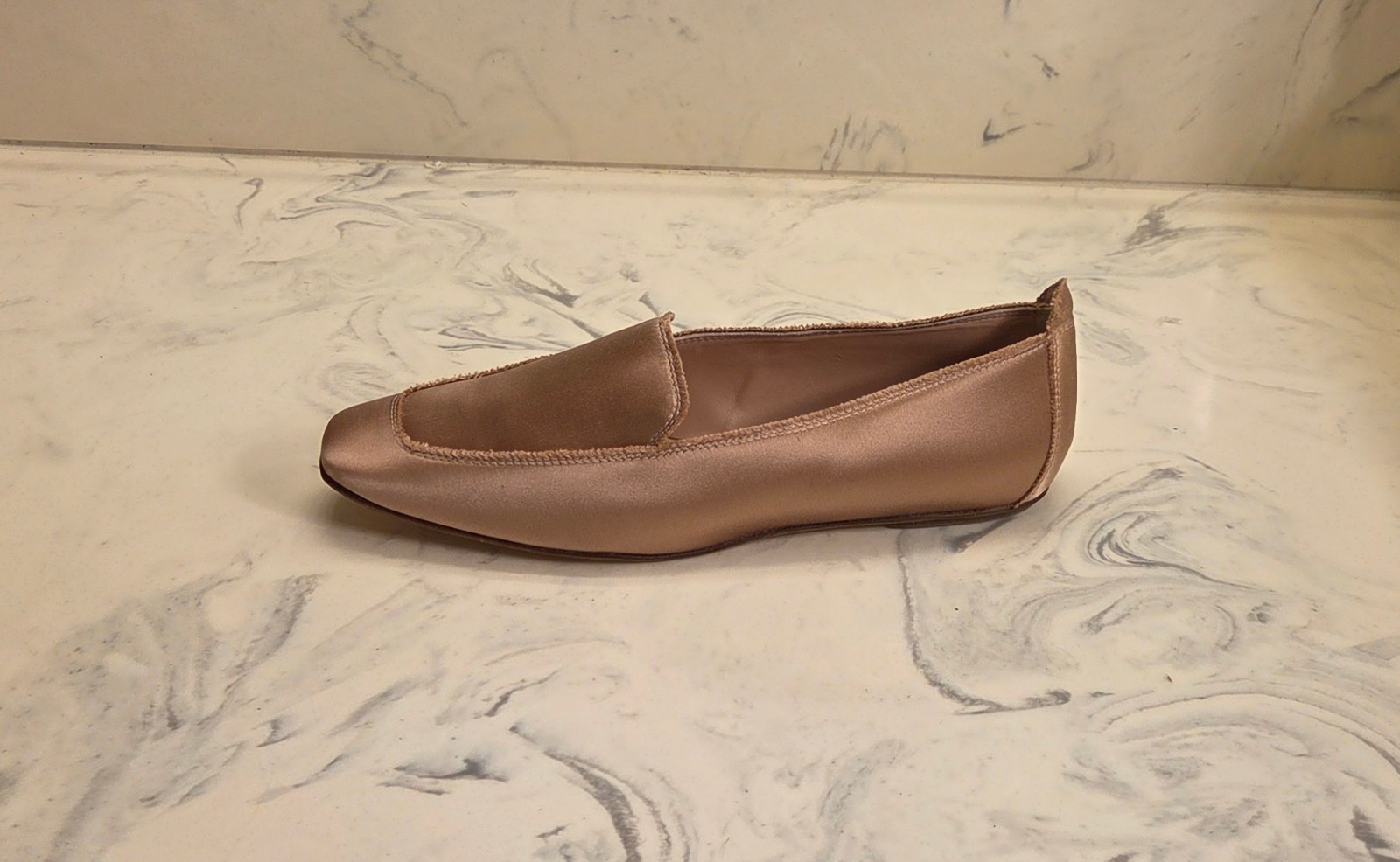 New! Pedro Garcia ‘Tamer’ Loafers Bisque Satin Womens 10 US 40 Eur. MSRP $550