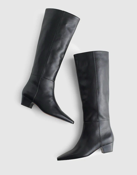 Madewell The Lexie Tall Boot in Black Leather Size 8 $298 NX079