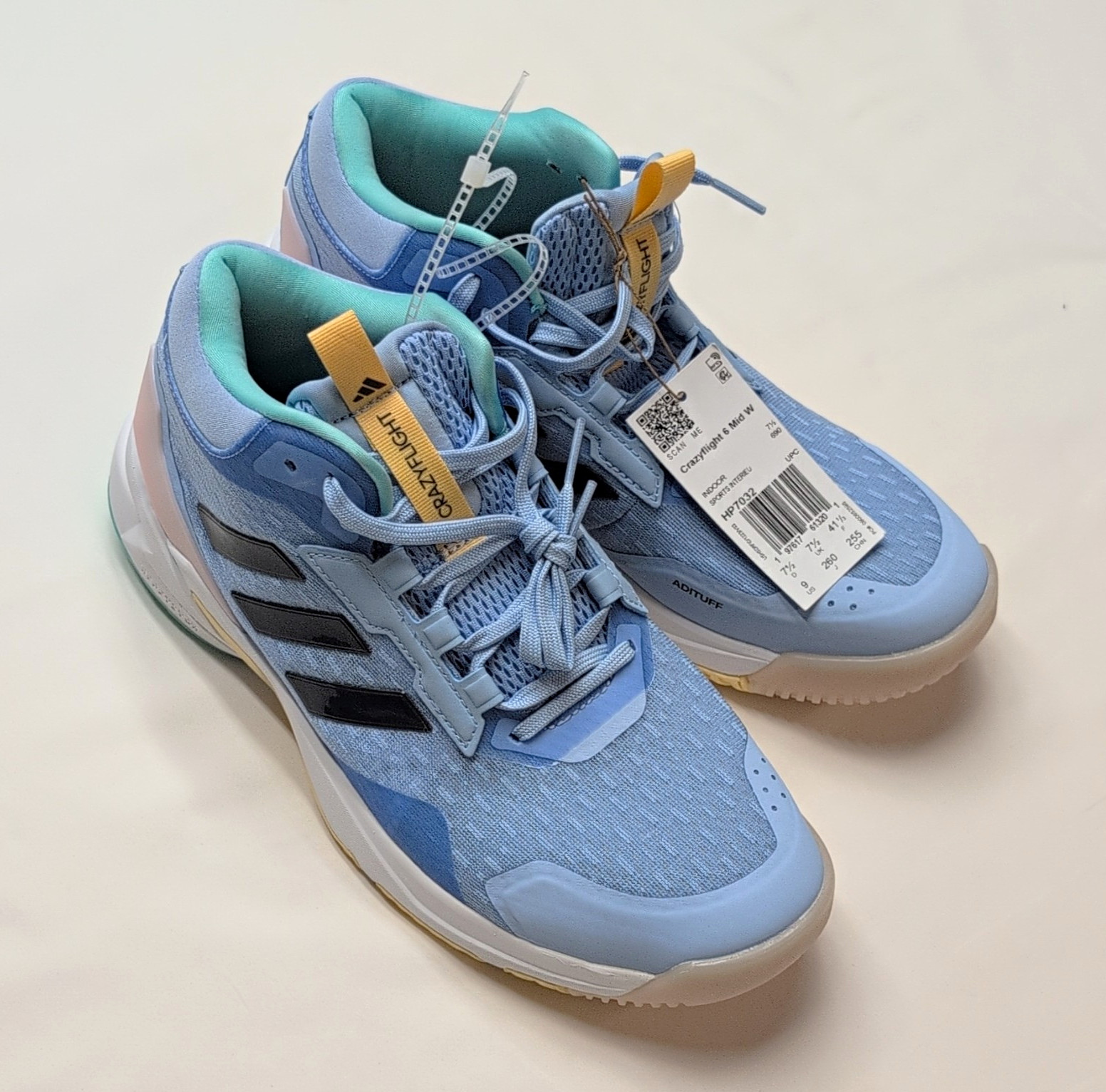 adidas Crazyflight 6 Mid W Women’s Indoor Volleyball Shoes Glw Blue HP7032, US 9