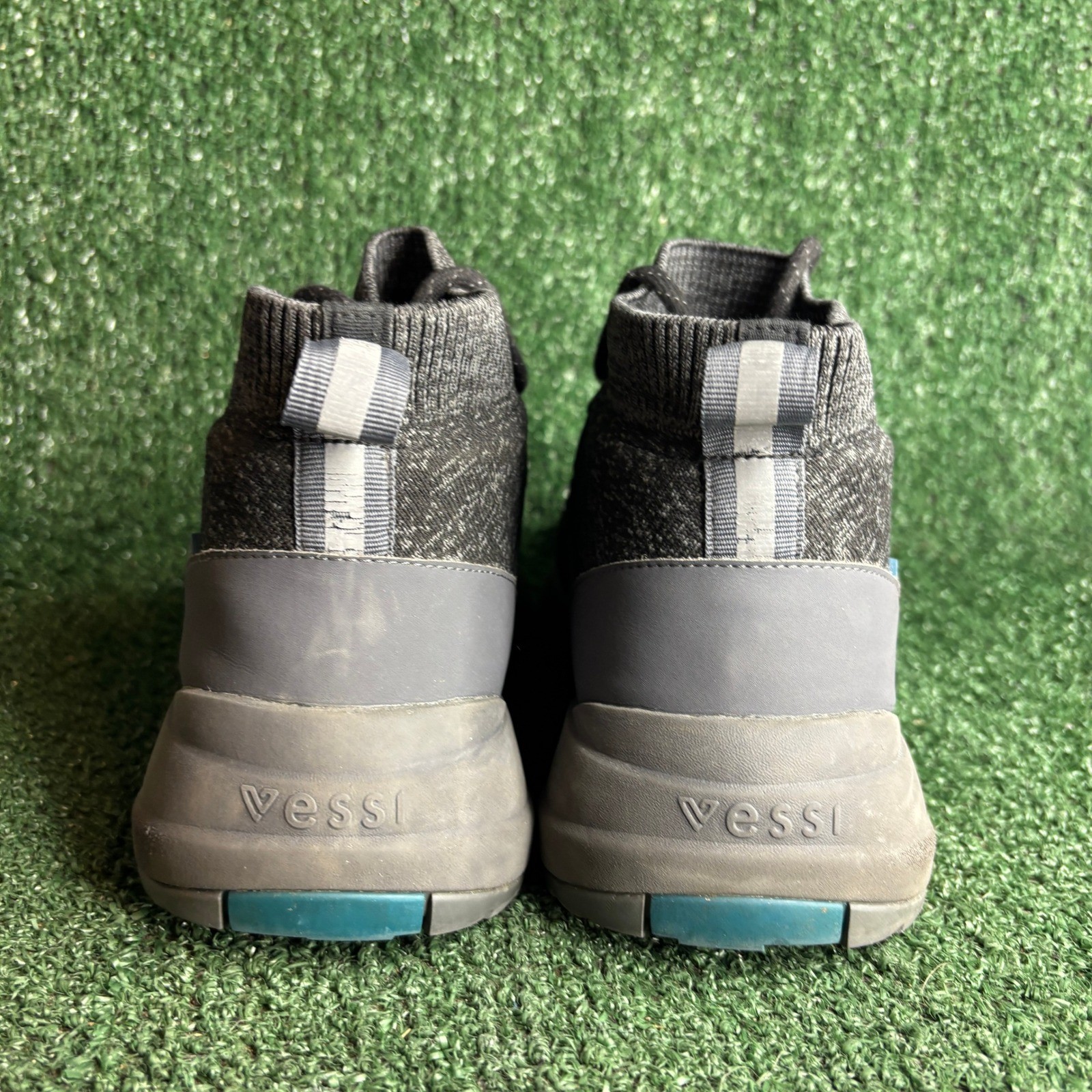 Vessi Cloudburst Waterproof Breathable Knit High Top Sneakers Grey Womens Size 9