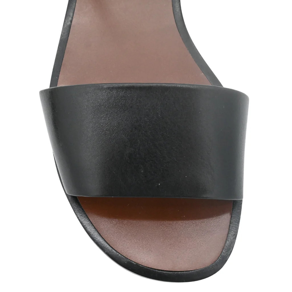 TORY BURCH | Camilla Black Leather Colorblock Platform Sandals Size 9.5M
