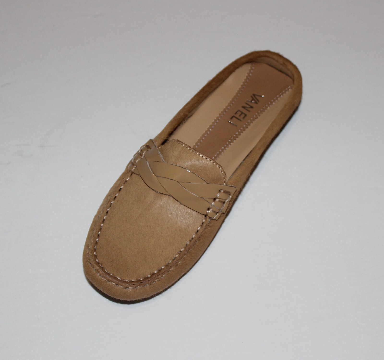 VANELI RADWAN CAMEL GENUINE CALF HAIR LOAFER US 6.5M