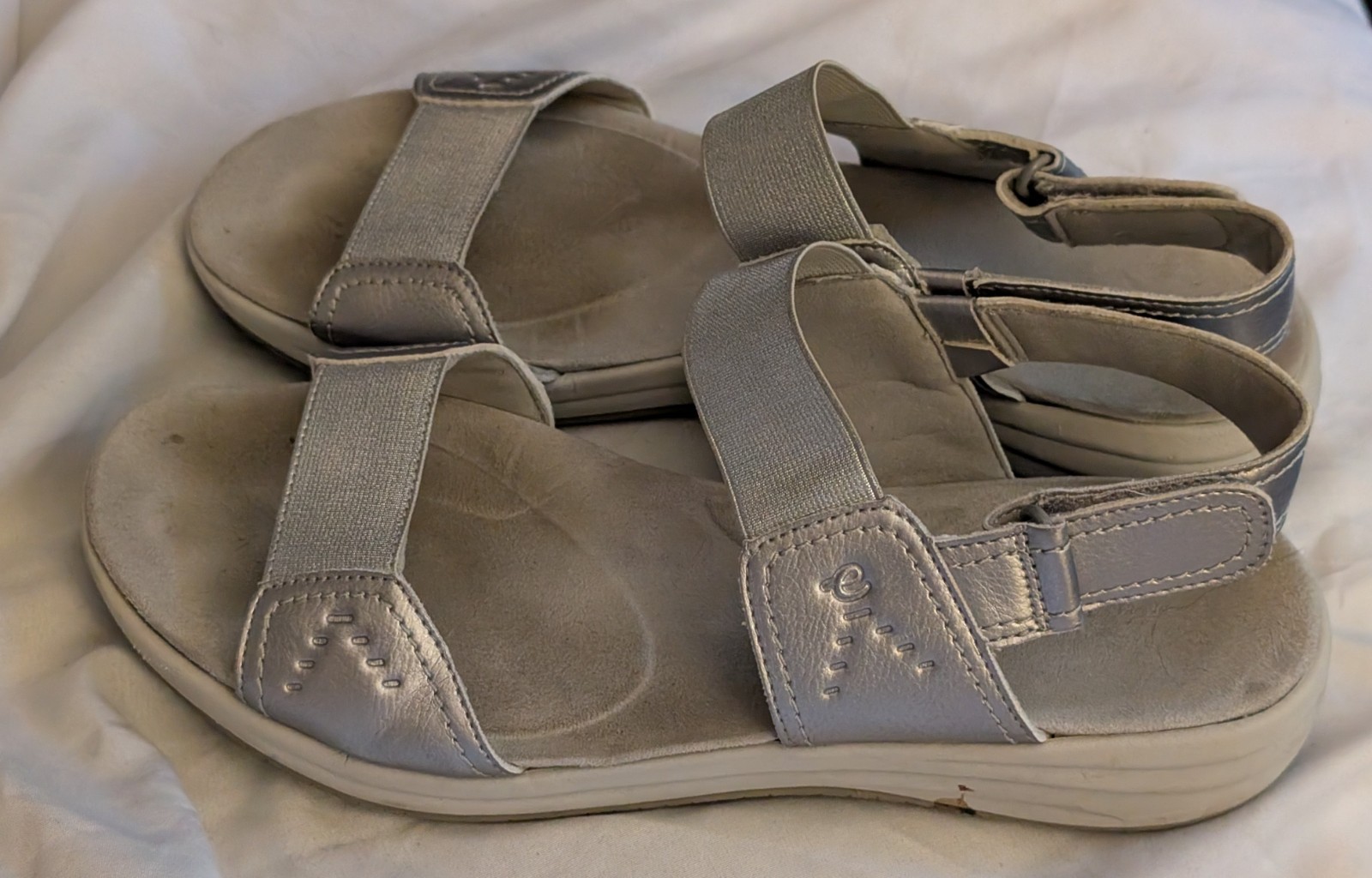 Easy Spirit Womens Darter 3 Metallic Ankle Strap Shoes 12 Medium (B,M)