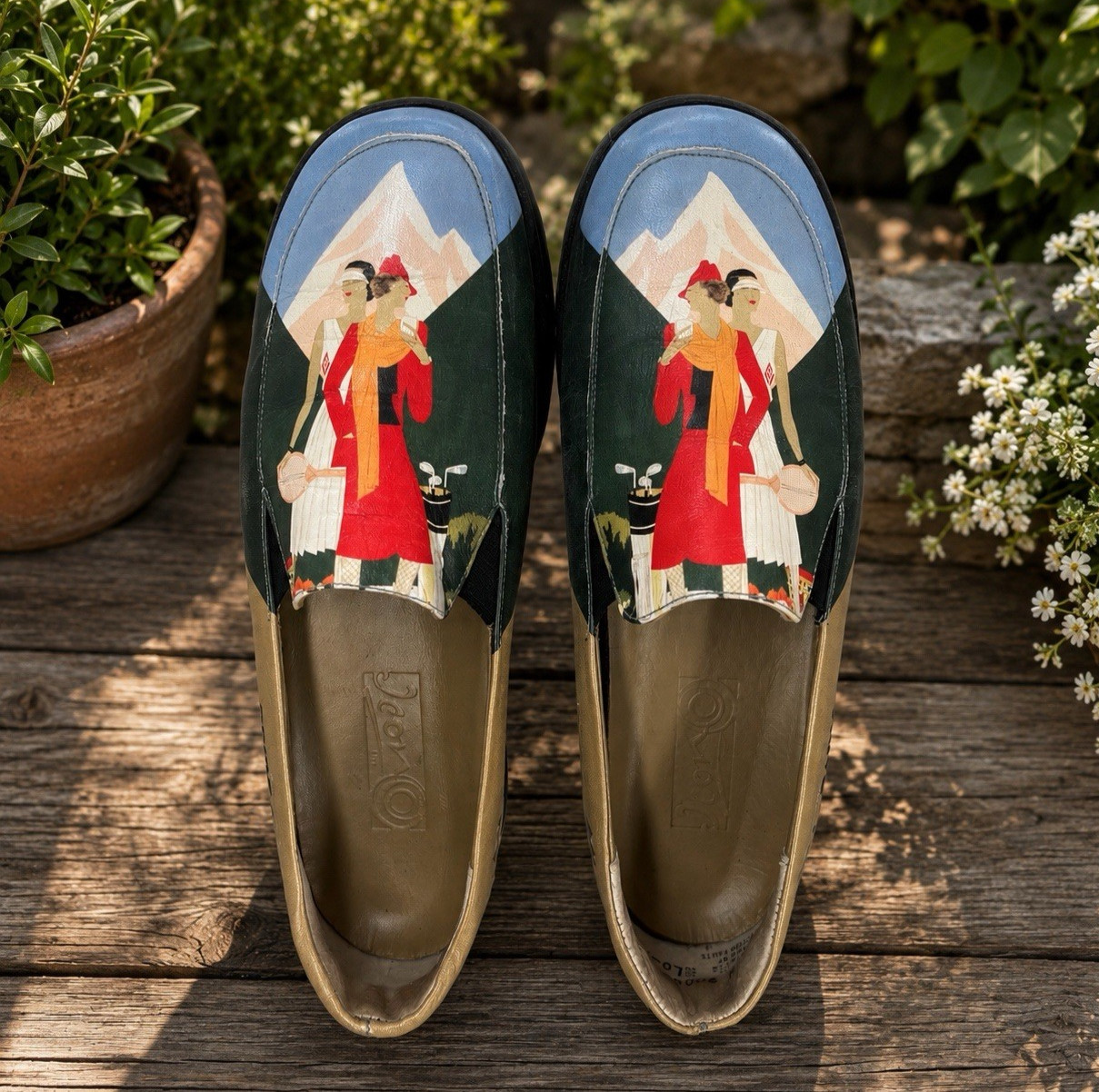 Icon Wearable Art Shoes Brides Les Bains by Léon Benigni Womens Size 7M USA Made