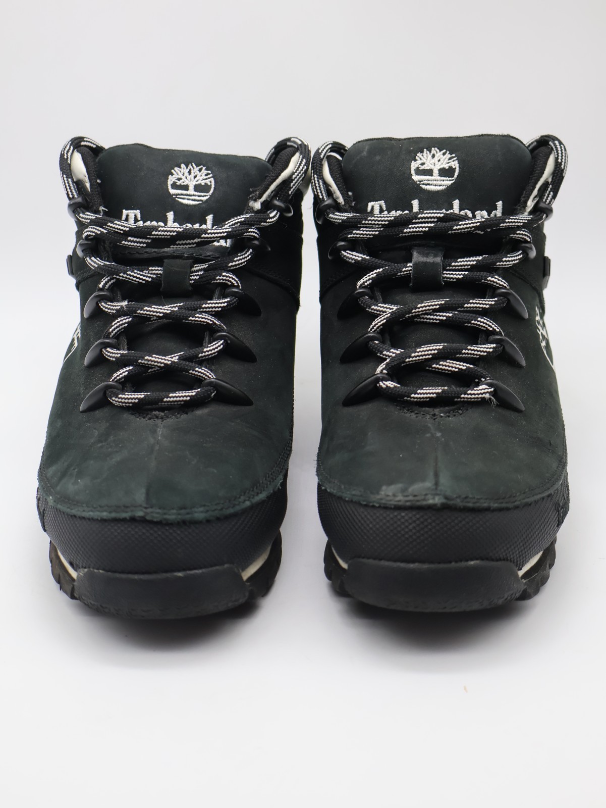 Timberland Euro Sprint Mid Hiker Boot A1R39 Women’s Size 6.5 Black White Trim