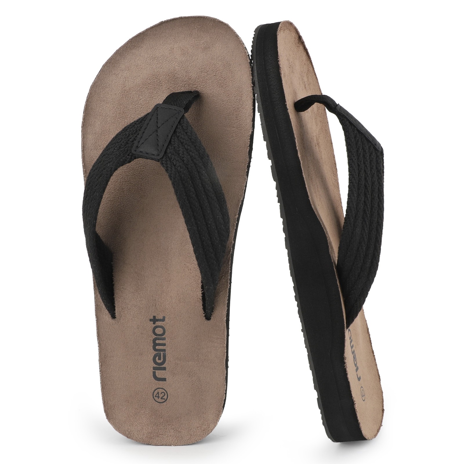 riemot Mens Flip-Flops Arch Support Classical Thongs Sandals Summer