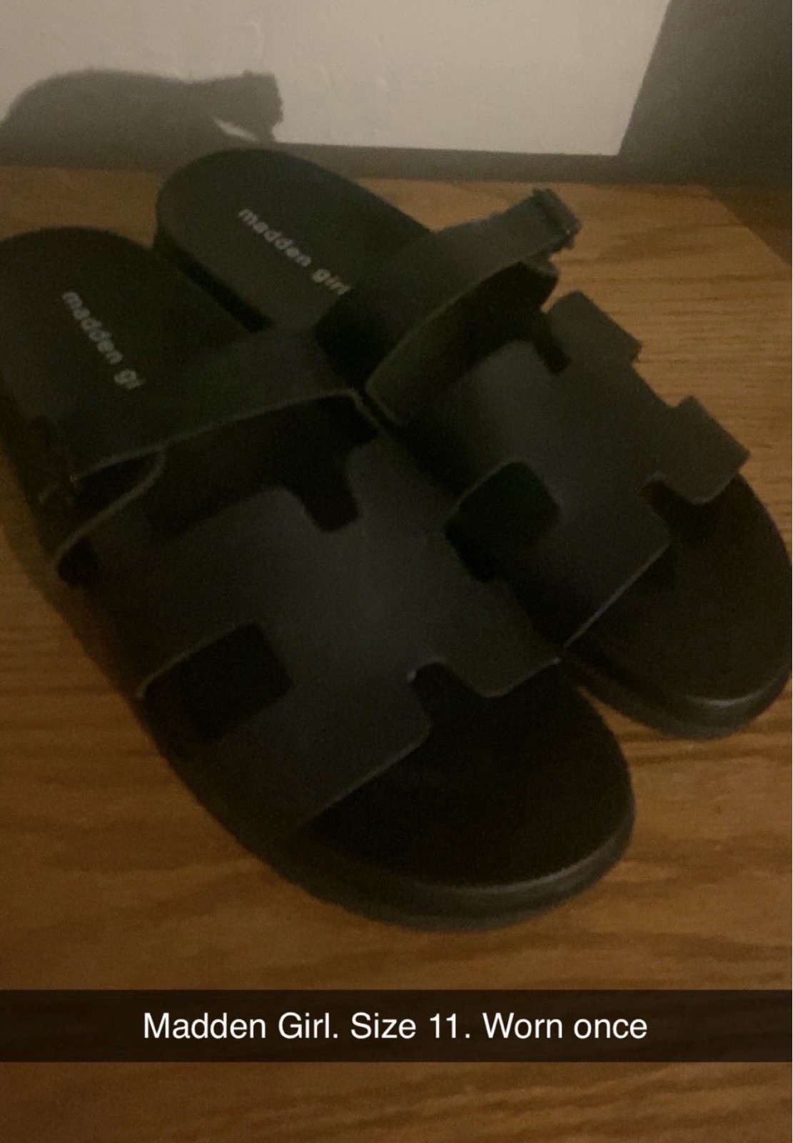Madden Girl G-Laguna Black Slide Sandals Women’s Size 11 Lightweight Comfort EVA