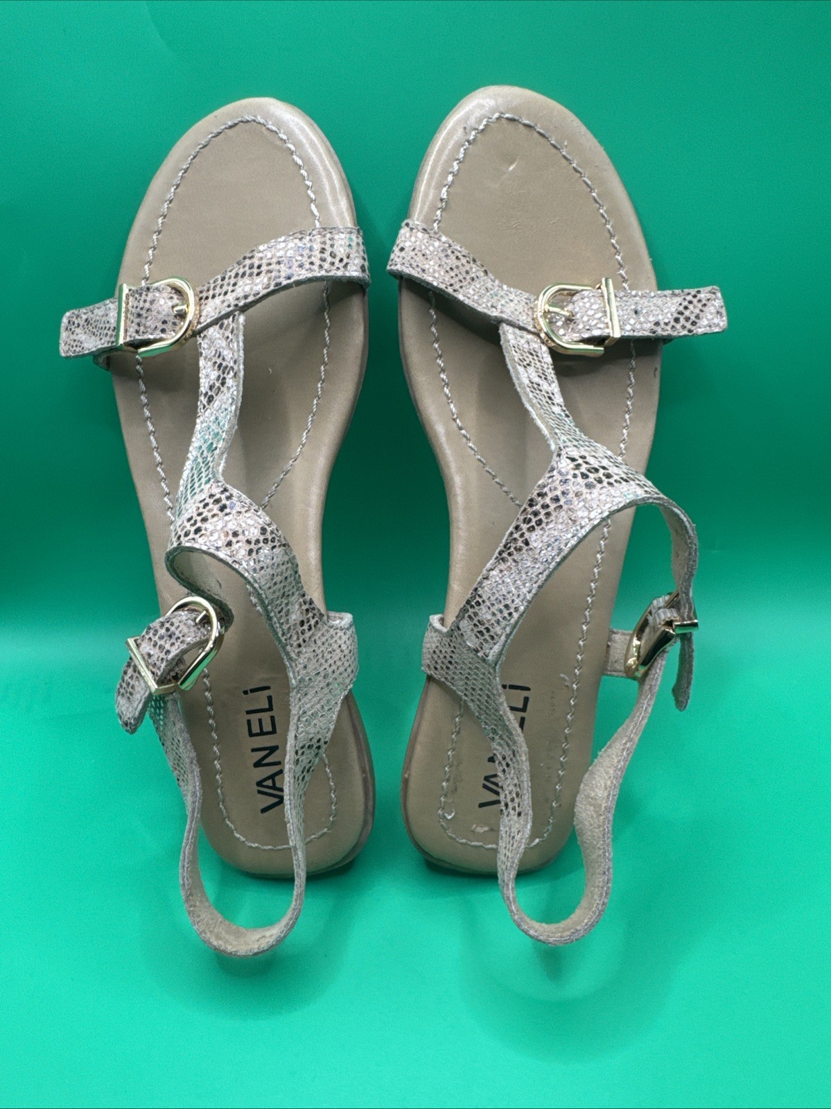 VANELi Yarina Camel Deserto Womens 5.5M Sandals Casual Flats MadeinEthiopia NEW