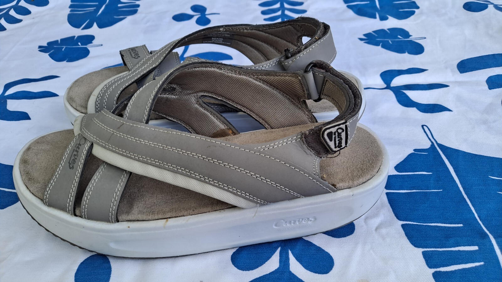 Curves for Women Shape Up Sandals Rockers Exercise Toning Shoes Women’s Size 10