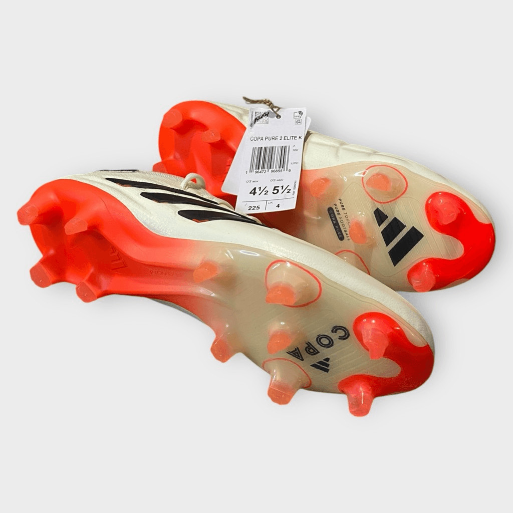Adidas Copa Pure 2 Plus+ FG Ivory Core Black Solar Red Mens size 4.5/ Womens 5.5