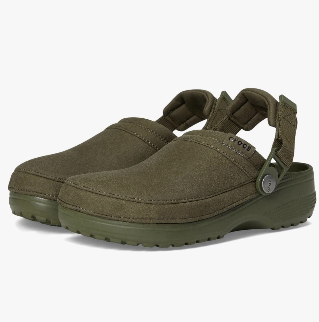 Genuine, New – Crocs Classic Crafted Vegan Suede Clog Army Green US Size M4-W6