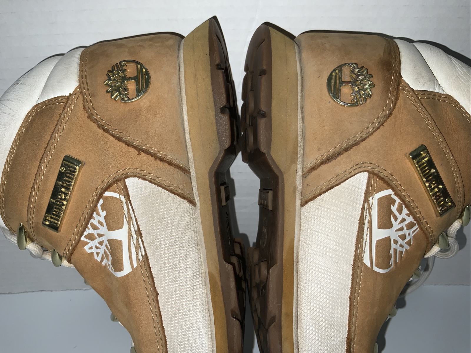 Timberland Boots Womens 7.5 Tan Euro Sprint Hiker Wheat White Gold Pre-owned
