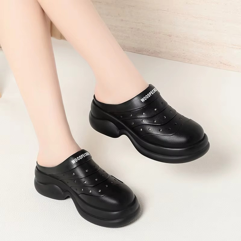 High-End Women’s Fashion Sandals Thick Sole Sponge Cake Style Shoes Beach Slides