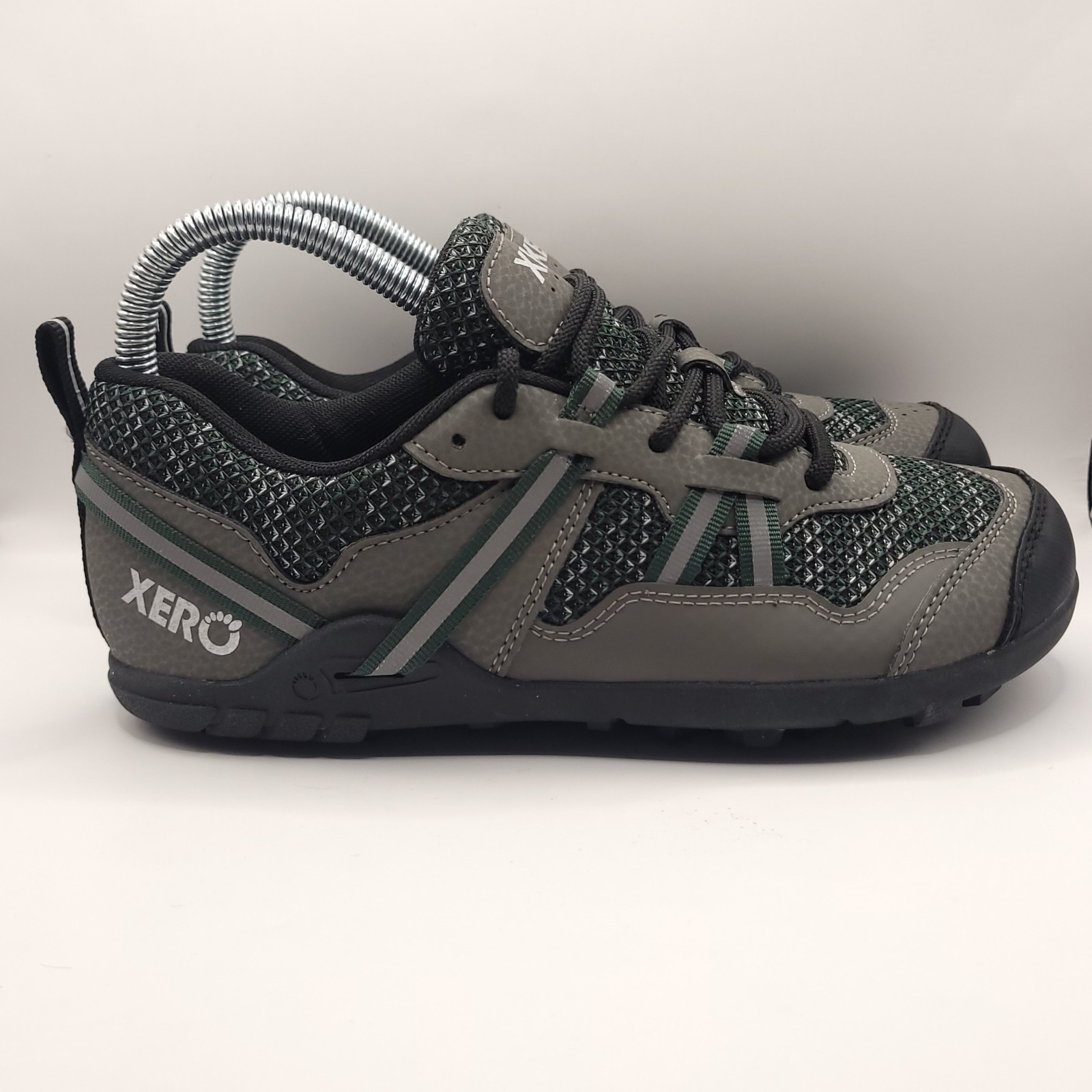 Xero TerraFlex II Womens Size 6.5 Barefoot Running Hiking Shoes Green Gray EUC